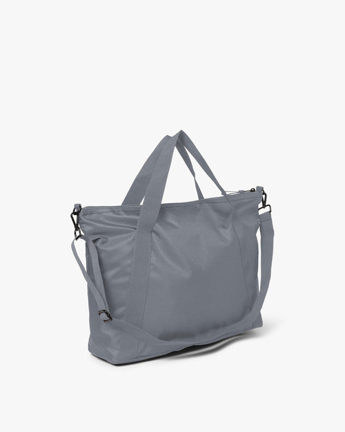 Large Tonal Nylon Crossbody Shopper Taske