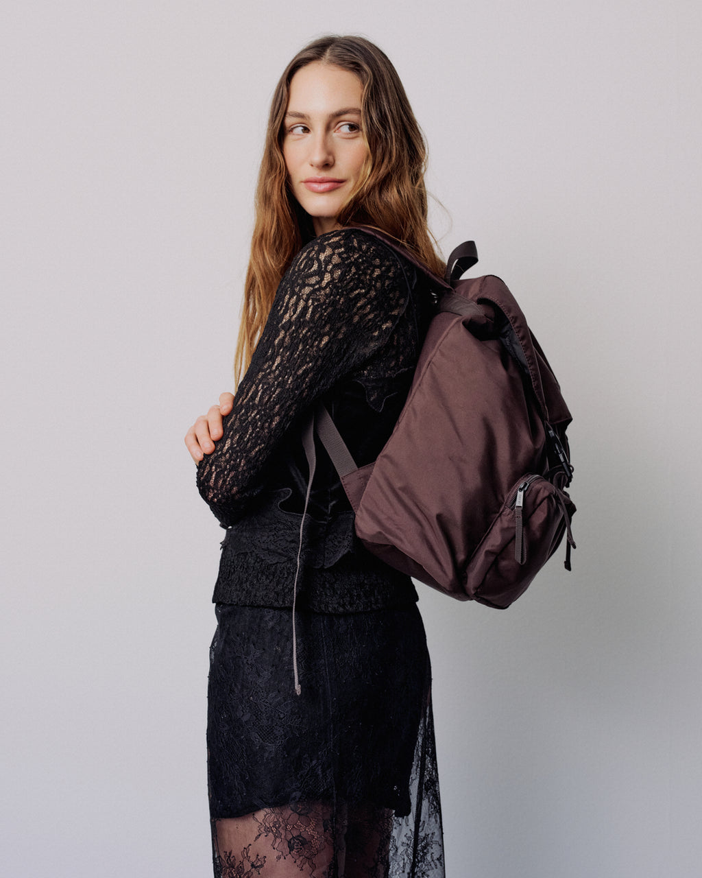 Large Tonal Nylon Rygsæk