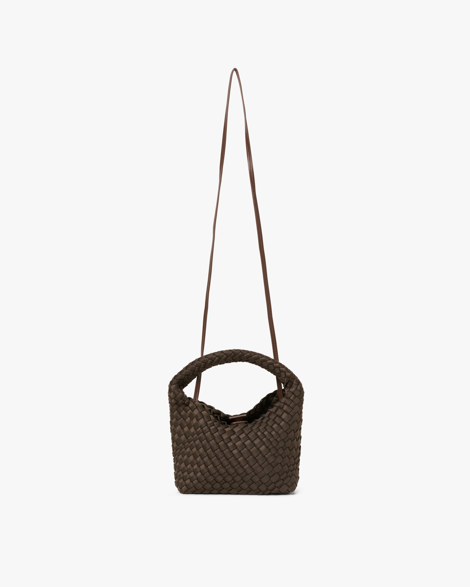 Small Hand-Braided Neoprene Crossbody Handväska