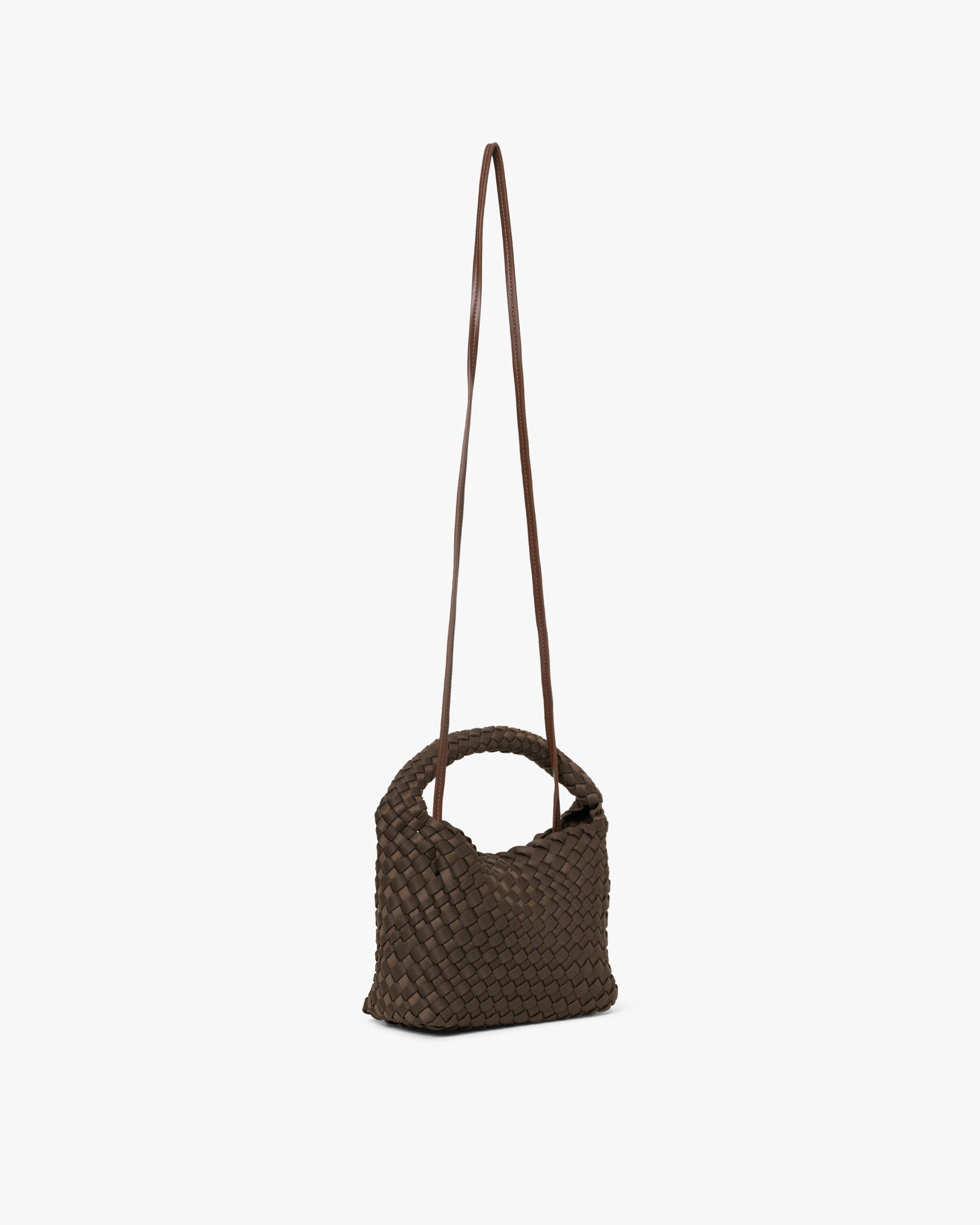 Small Hand-Braided Neoprene Crossbody Handväska