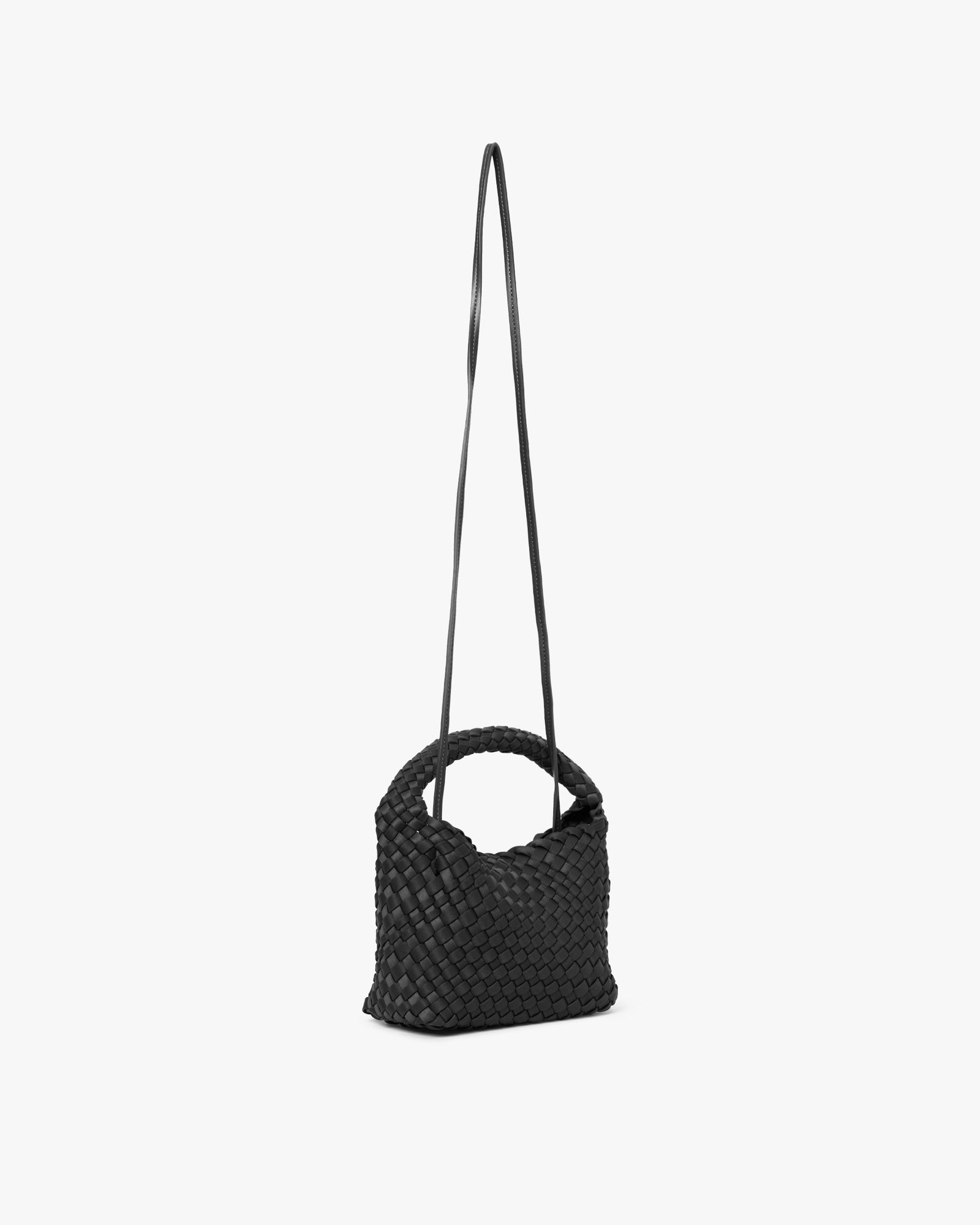 Small Hand-Braided Neoprene Crossbody Handväska