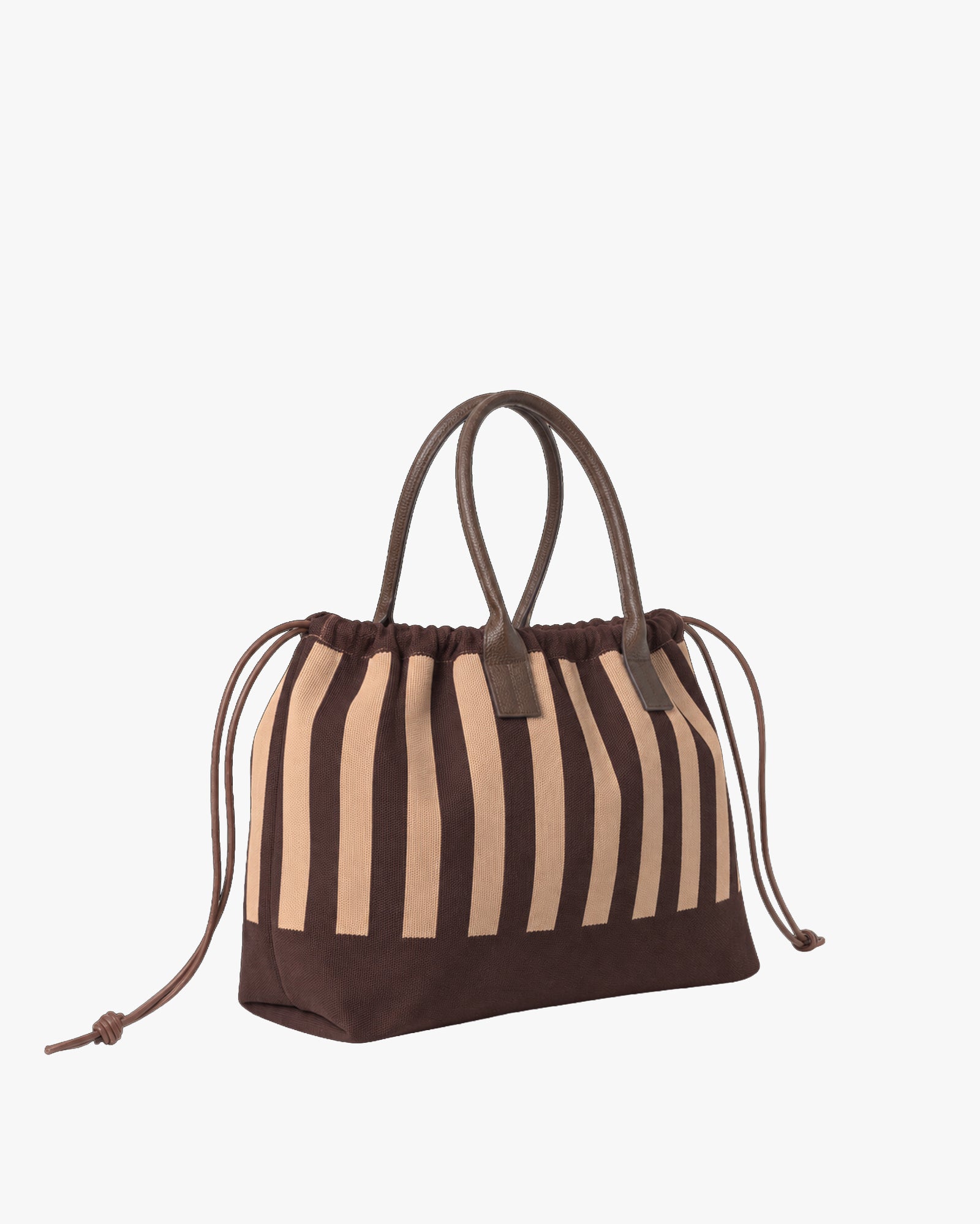 Large Striped Knit Axelremsväska