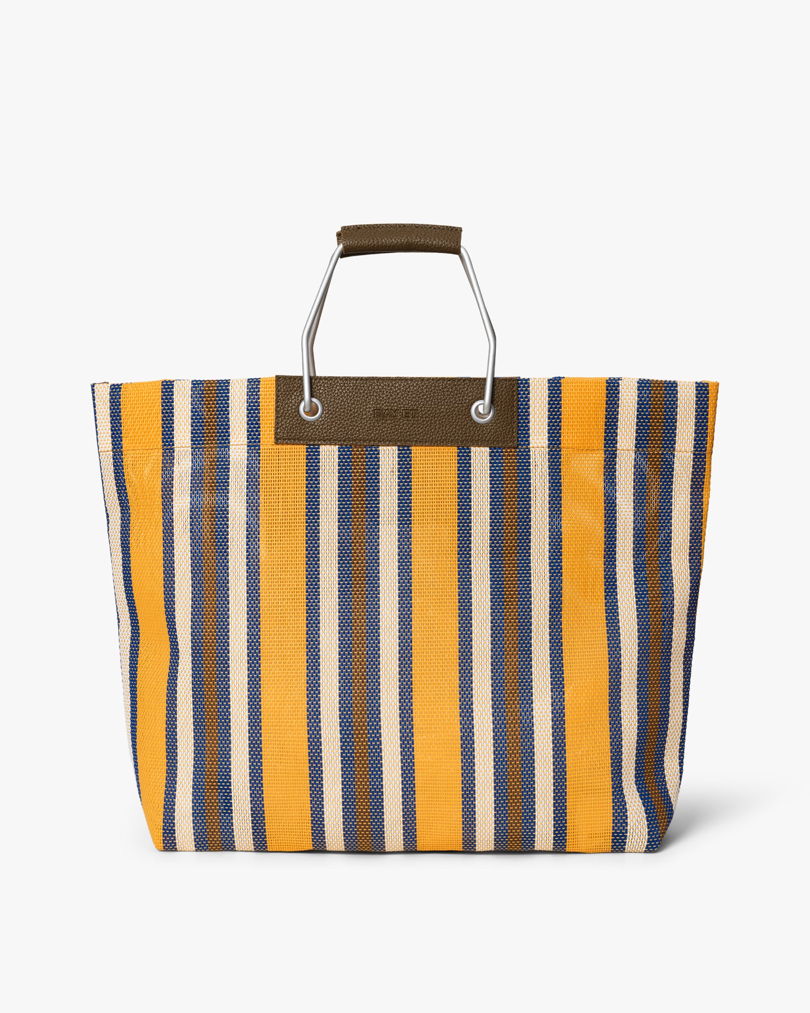 Medium Striped Mesh Handväska