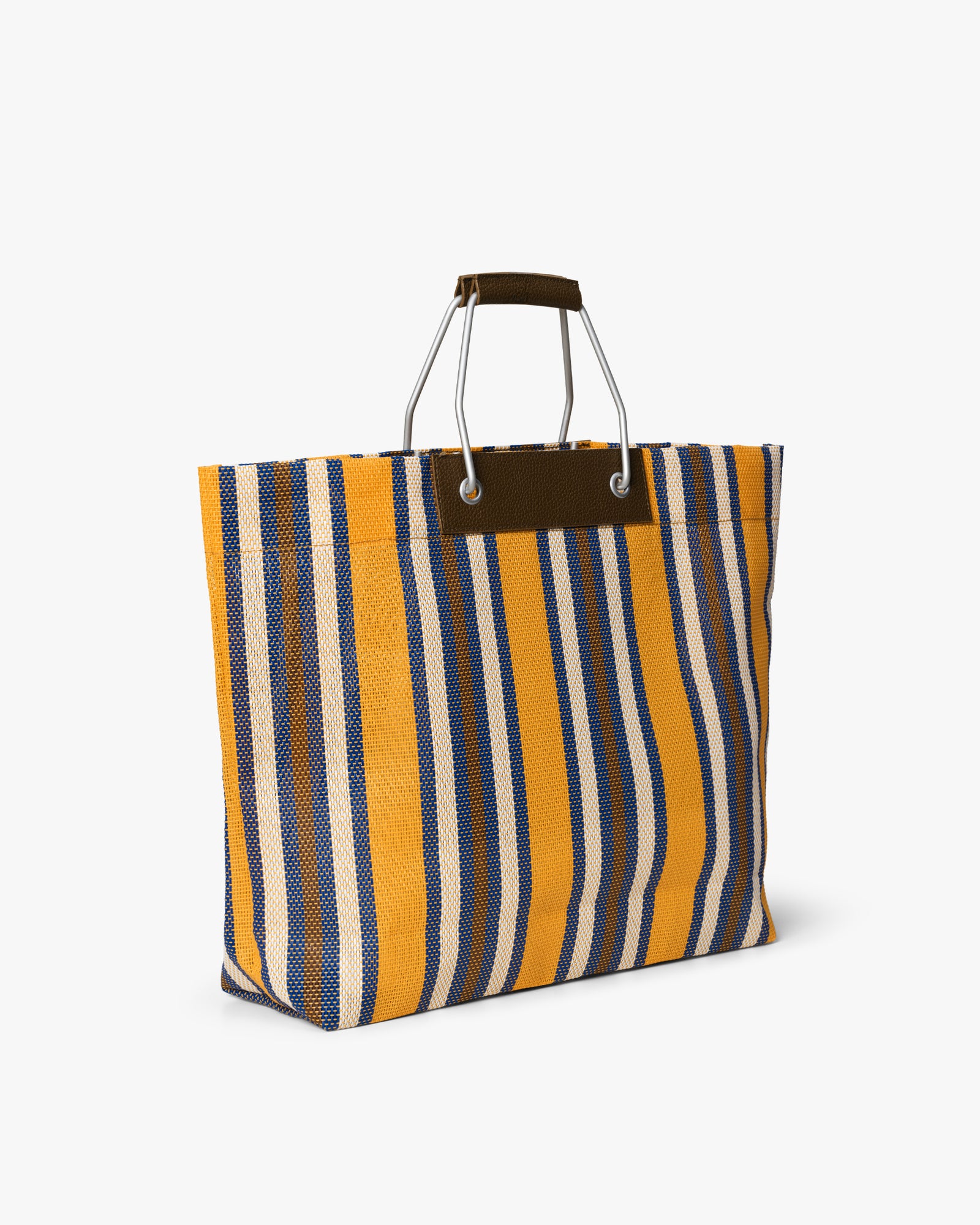 Medium Striped Mesh Handväska