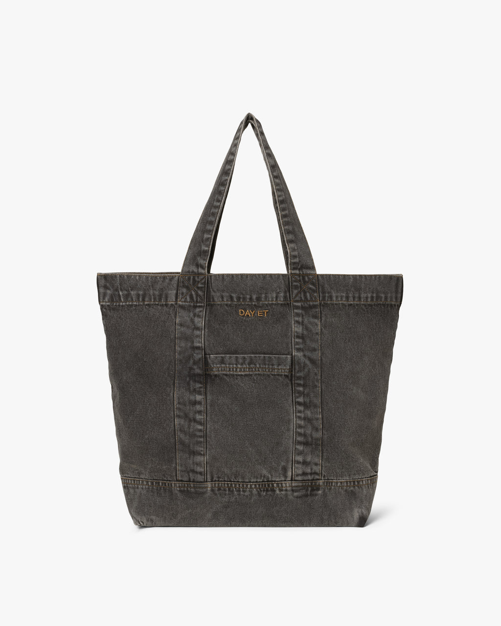 Large Washed Denim Axelväska