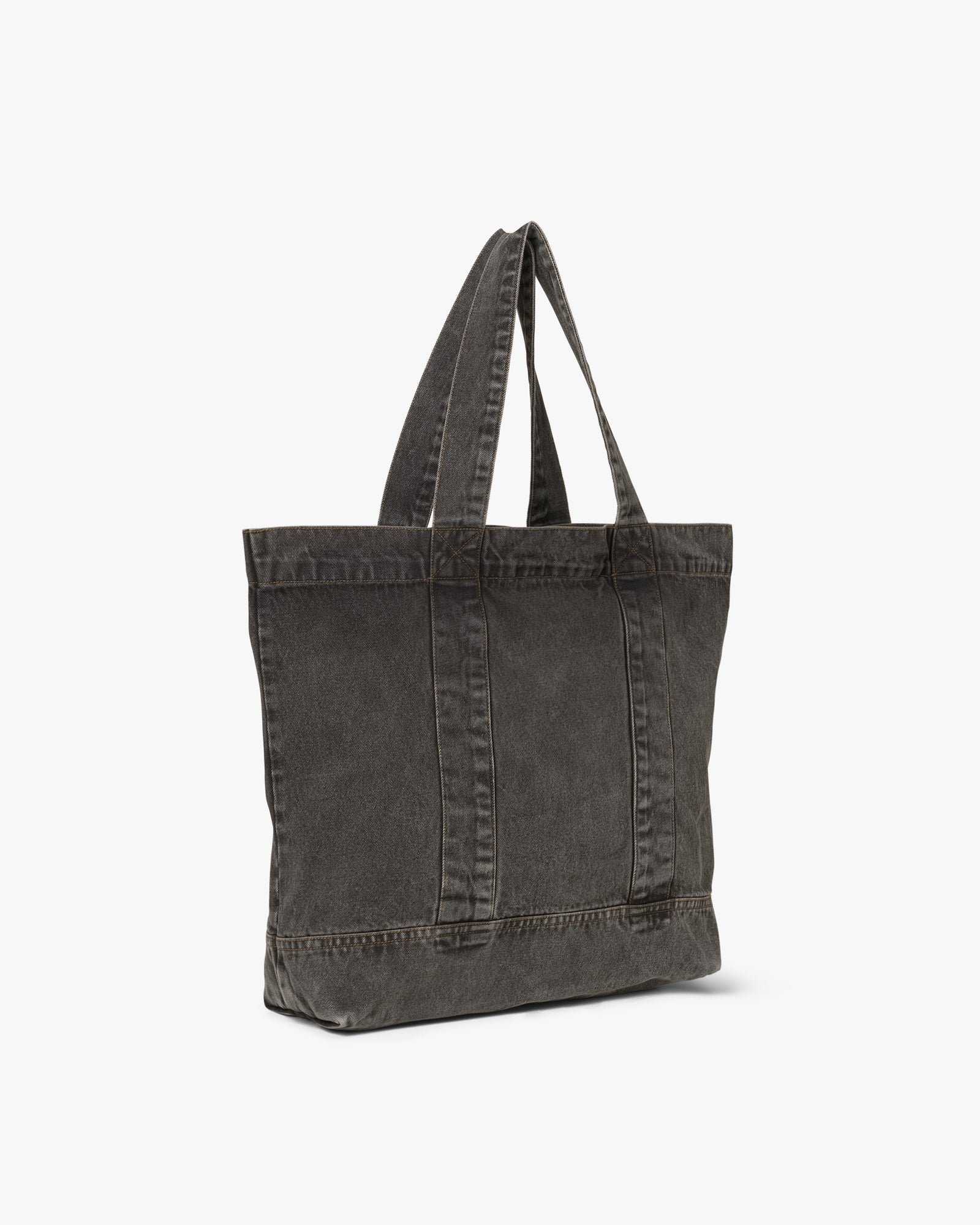 Large Washed Denim Axelväska