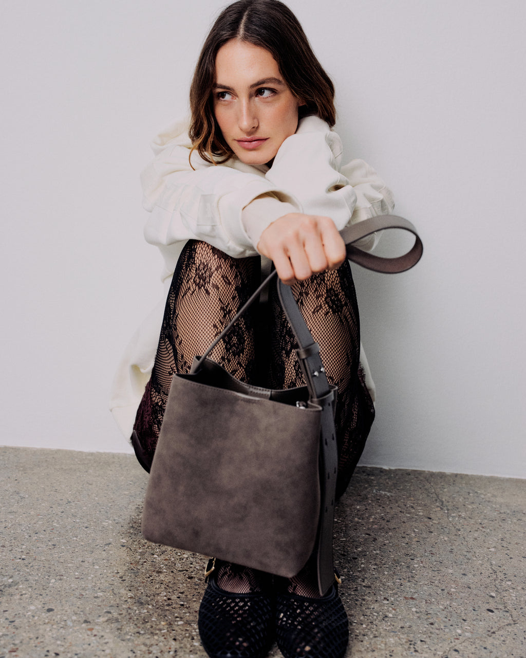 Small Imitation Suede Crossbody Axelväska